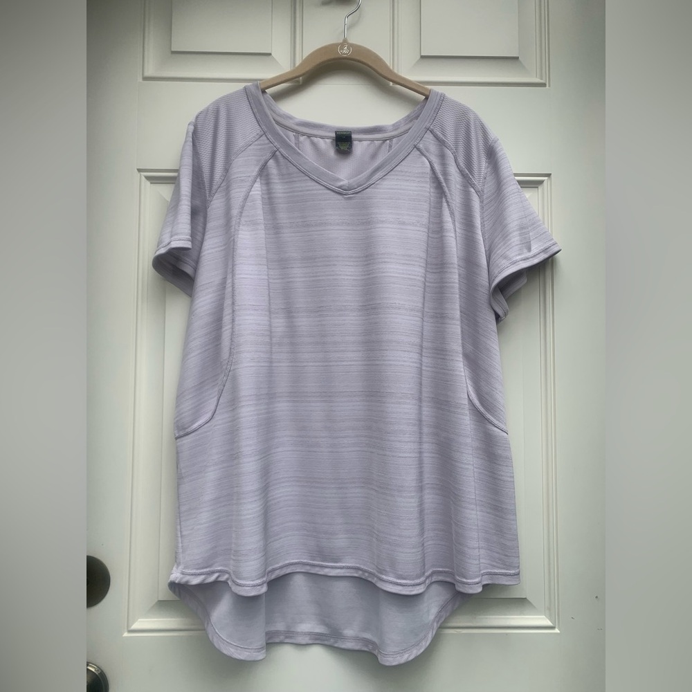 Xersion Purple Relaxed High Low T-Shirt